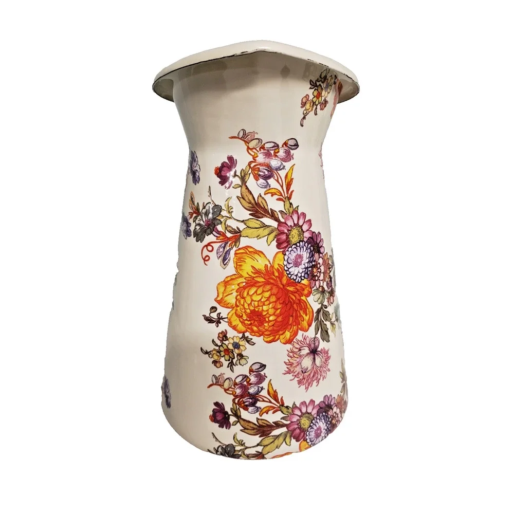 MacKenzie-Childs White Flower Market Medium 7 Cup Practical Pitcher 89396-95